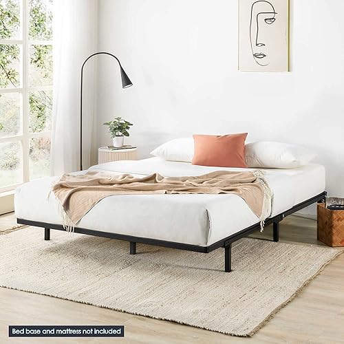 Miniatura 8 de Mellow Soporte de colchón de metal de 1.6 pulgadas para marcos de cama, somier o listones de cama, fácil montaje, individual, negro