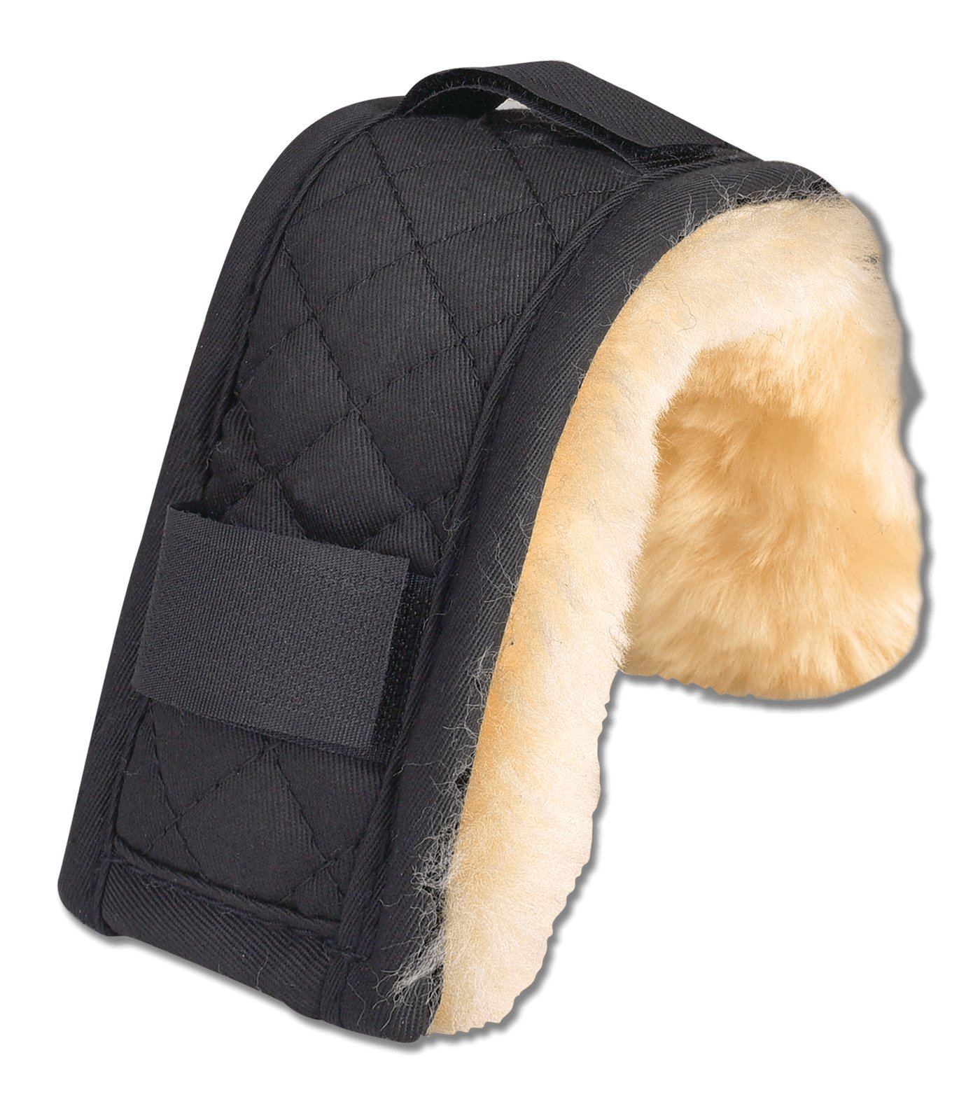 Equipride LAMBSKIN NOSEBAND, OR POLL, PROTECTION, 28 CM (Black/Natural)