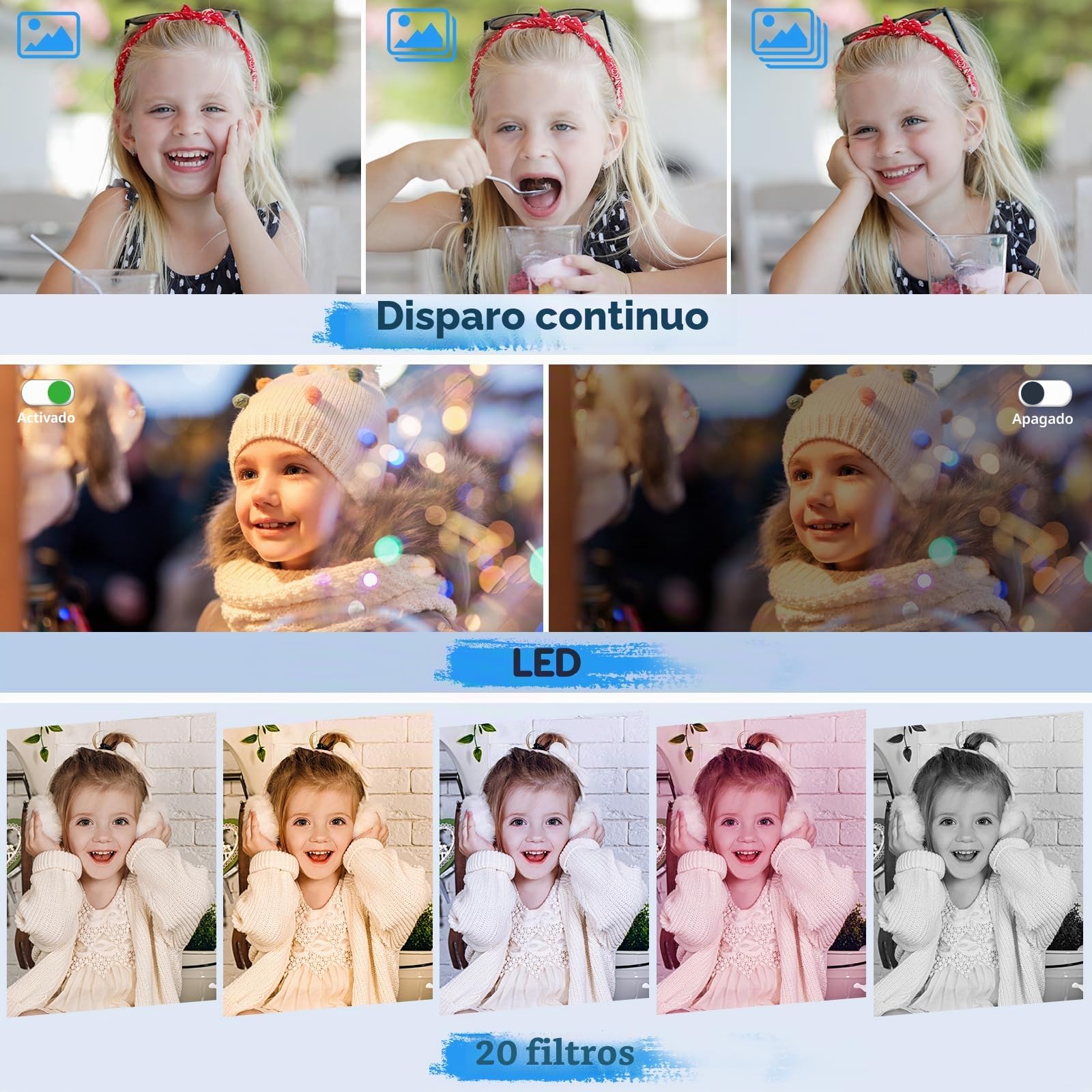 Cámara digital 1080P 44MP cámara de fotos con tarjeta de 32G 16X zoom digital cámara digital con batería portátil sencilla cámara digital para niños, estudiantes, adolescentes, principiantes, ancianos