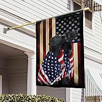 Vista 20 de Flagwix Tres Labrador Retriever Dogs, banderas de perro patriota americano, bandera de casa de 30 x 40 pulgadas, decoración para el hogar, exterior