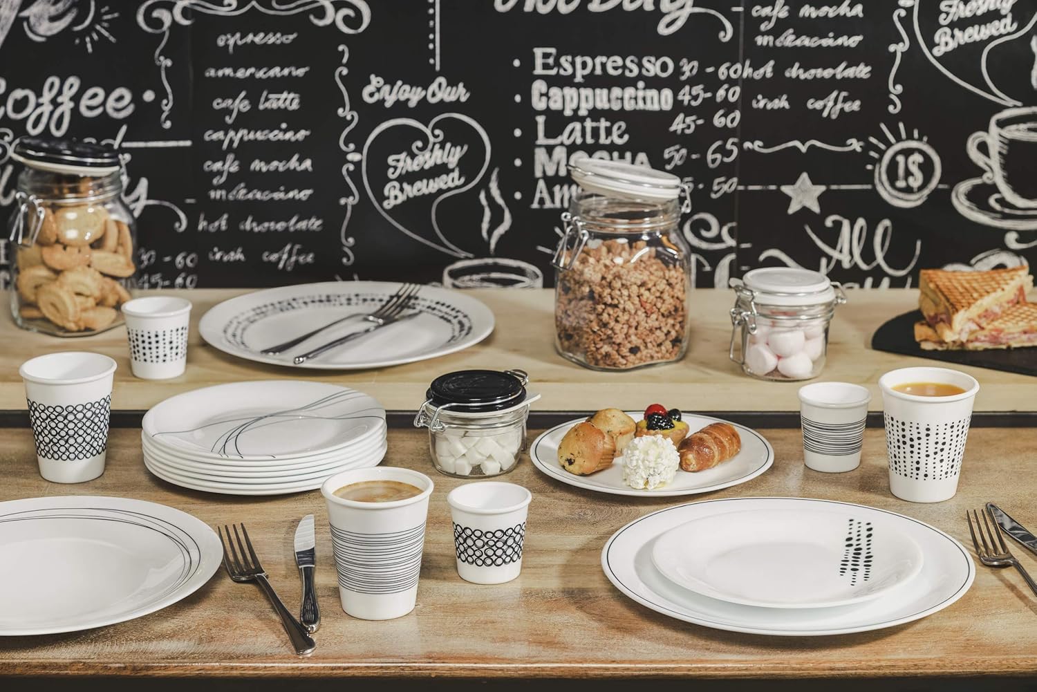 Bormioli Rocco Caffeino Cup, Opal Glass (No Handle) with Unico Design, Set of 12, 3.25 oz, Clear