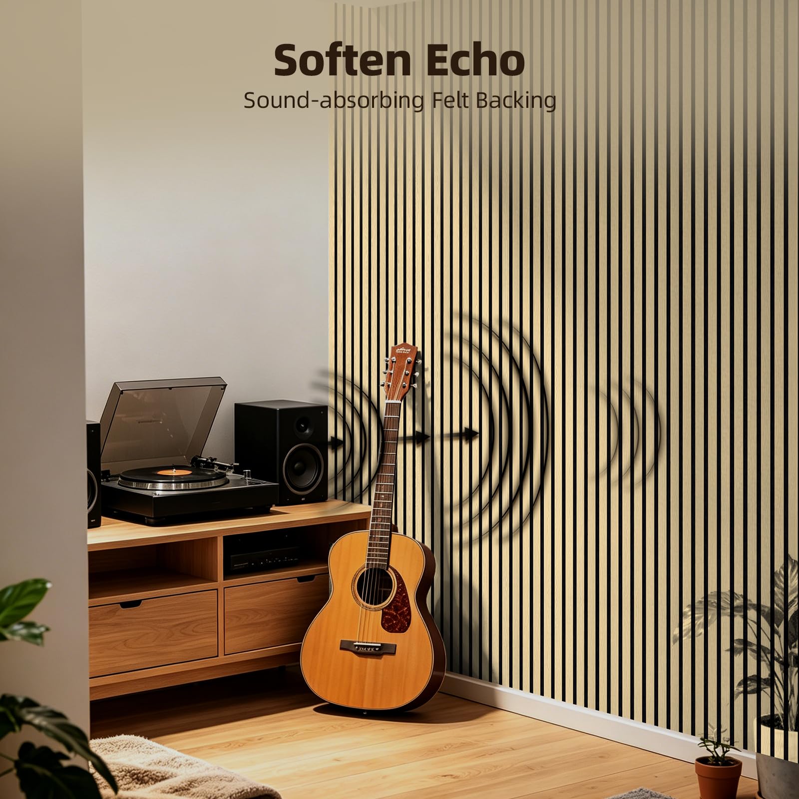 Vieshful 20 Piezas Paneles de Madera Flexibles MDF 28x40cm Roble Natural | Listones de Pared Acústicos para Columnas y Curvas, Paneles 3D para Reducir Eco y Mejorar Sonido, Decoración DIY