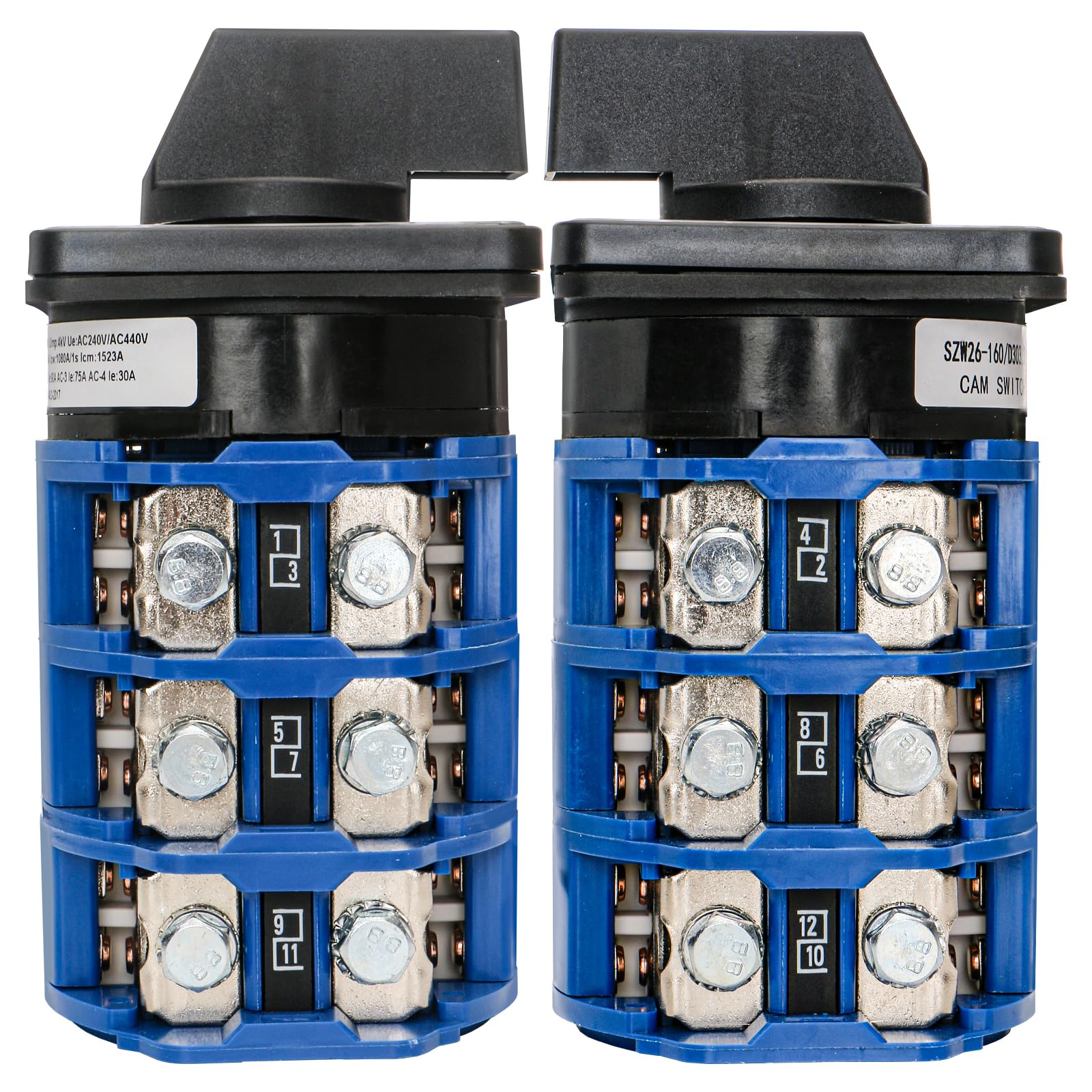 MewaPop 180F と　mawapen160 Baomain 160A Rotary Cam Changeover Switch, 660V 3 Position 3 Phase