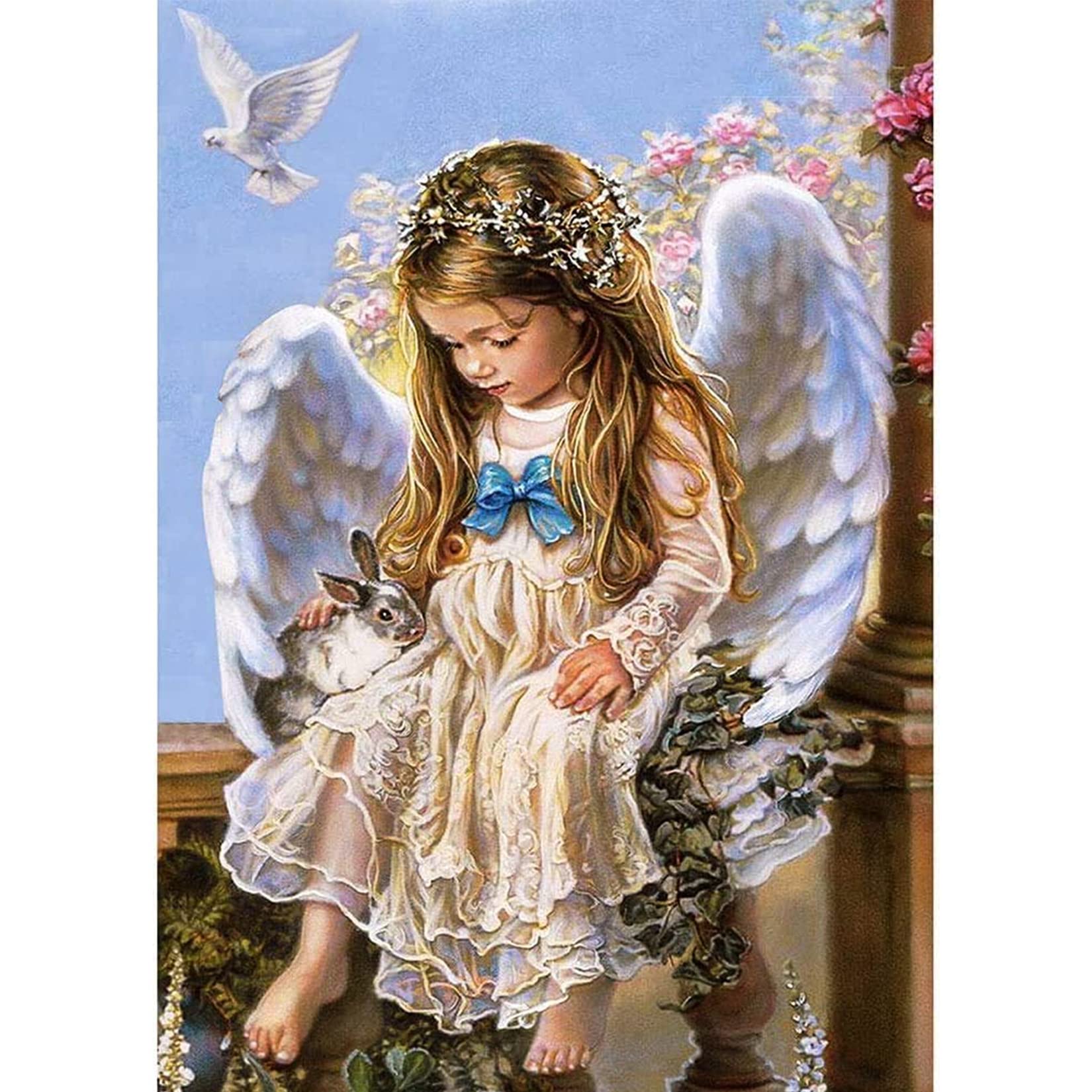 Amazon.co.jp: 5dダイヤモンドアート 天使少女 5D ダイヤモンド塗装