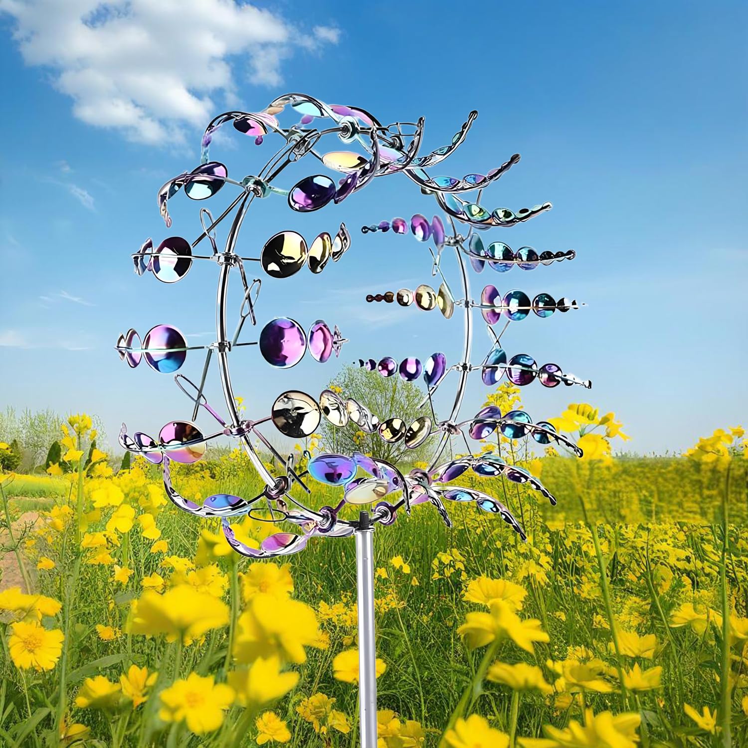 Amazon.com: Magical Metal Windmill - 3D Kinetic Sculpture, Wind