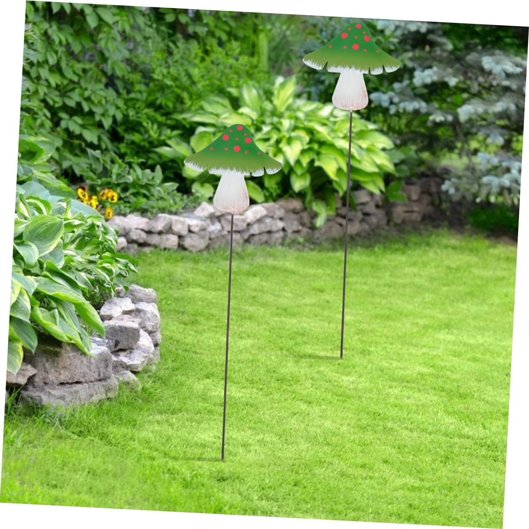 Amazon | Yardwe 庭園用キノコ型デコレーション 芝生に簡単に挿せる