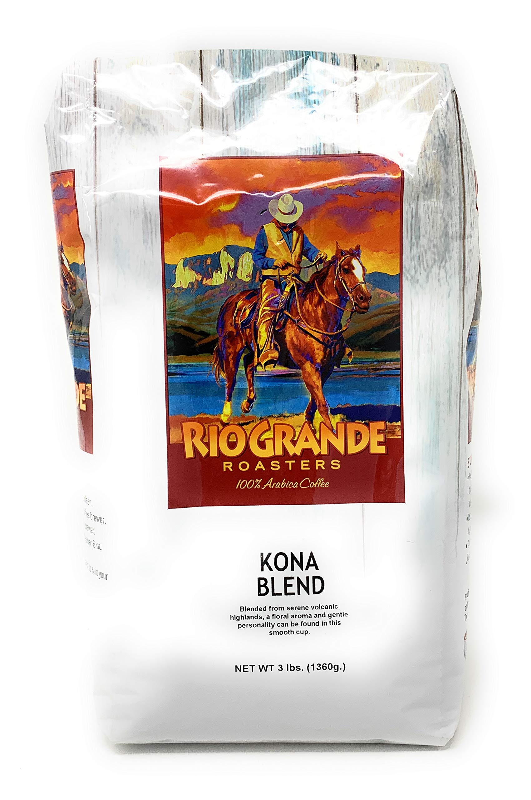 Kona - Rio Grande Roasters Kona Blend 3 Lb. Bag Whole Bean Coffee