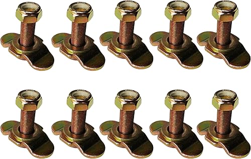 Nuevo ajuste de perno de pista en L antigiro y línea aérea, ajuste de pernos de oreja, capacidad de 2250 libras, 10 paquetes