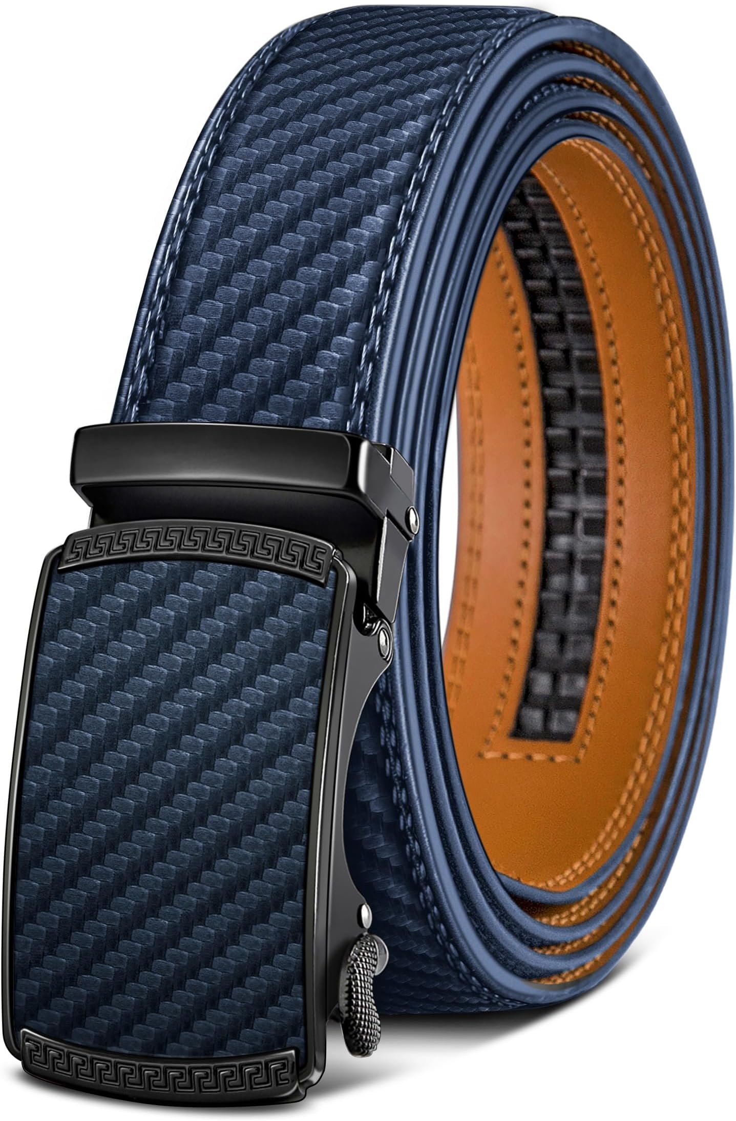 Men's Belt,Bulliant Leather Adjustable Belt for Men Dress Casual 1 3/8,Trim to Fit