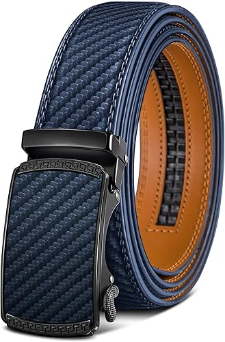 BULLIANT - Cinturón con diseño de trinquete deslizante para hombre, para usar con pantalón de vestir y camisa Oxford, ajustable a medida
