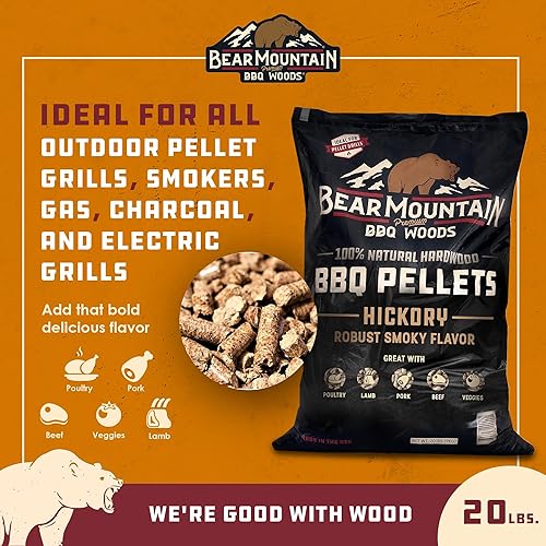 Miniatura 100 de Bear Mountain BBQ - Pellets para ahumar al aire libre, para carnes asadas