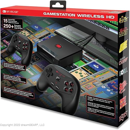Miniatura 8 de My Arcade GameStation Wireless HD Consola de videojuegos Data East con más de 250 juegos, DGUNL-4144, Plug and Play
