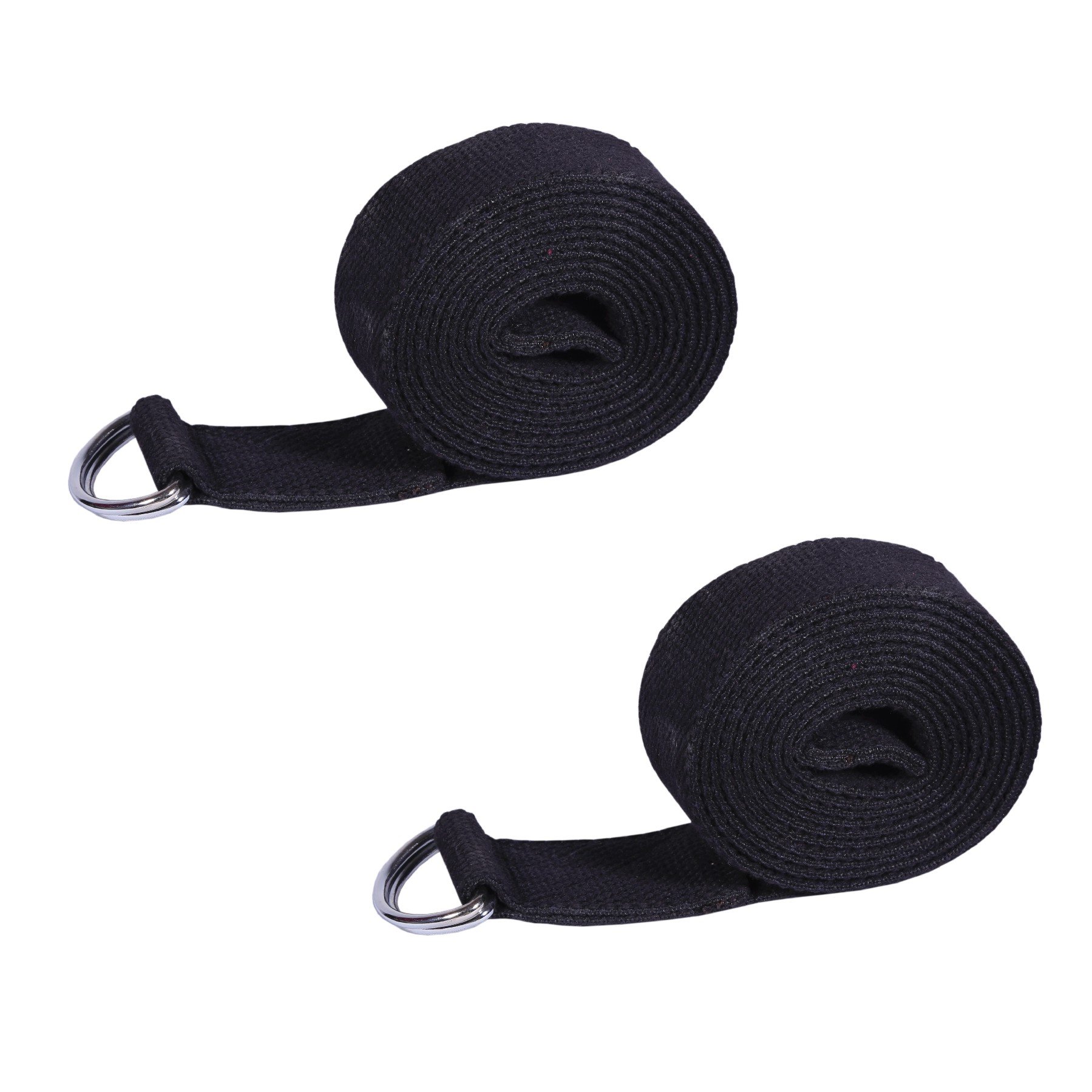 Footmate 8 FT Long Pack-2 Yoga Belt for Exercise, Durable Material With Adjustable D-Ring Buckle, Props Rops For Safe- Challenging Yoga Posture, Black Yoga Strap For Men-Women- Width- 1.5 inch (B078JPQBVG) Amazon Price History, Amazon Price Tracker