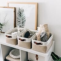 Vista 13 de OrganiHaus Narrow Storage Bins 15x06in, Small Closet Bins for Shelves, Bathroom Storage Baskets for Shelves, Narrow Baskets, Fabric Organizer with