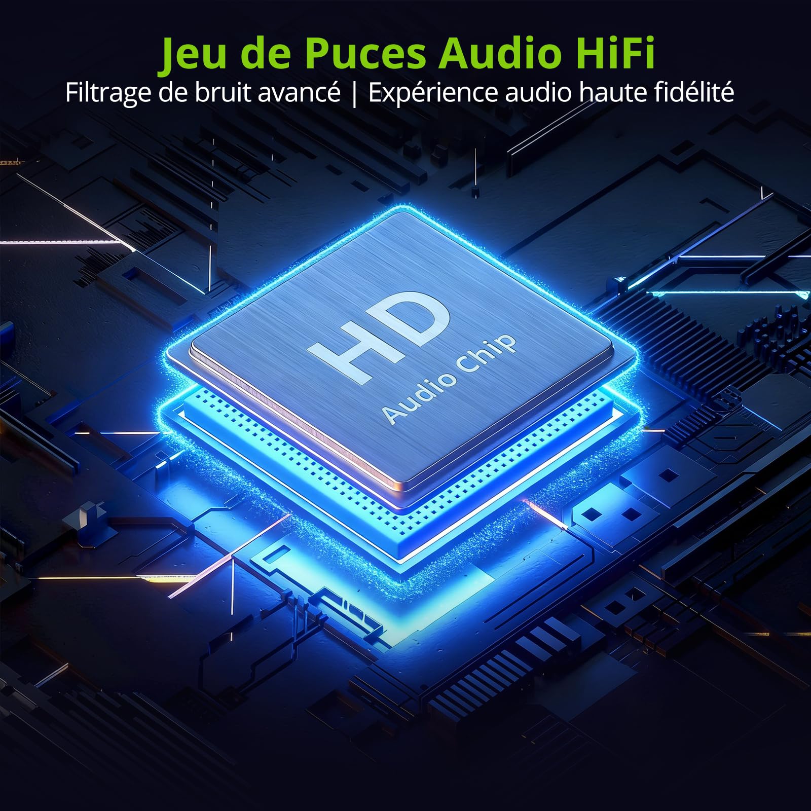 LiNKFOR Amplificateur Casque Portable Hi-FI - Commutateur Gain & Support Haute Impédance 300Ω - pour Smartphone, PC, Voyage