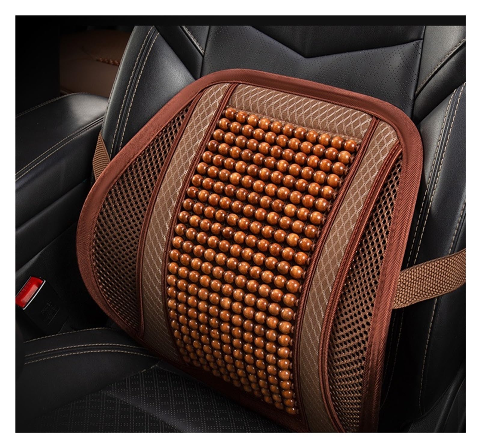 EDXNCVVM Car Chair Cushion Summer Cool Cushion Single Piece Of Wood Beads Summer Breathable Cushion Ventilation Cold Four Seasons Availabl(Moon blue)