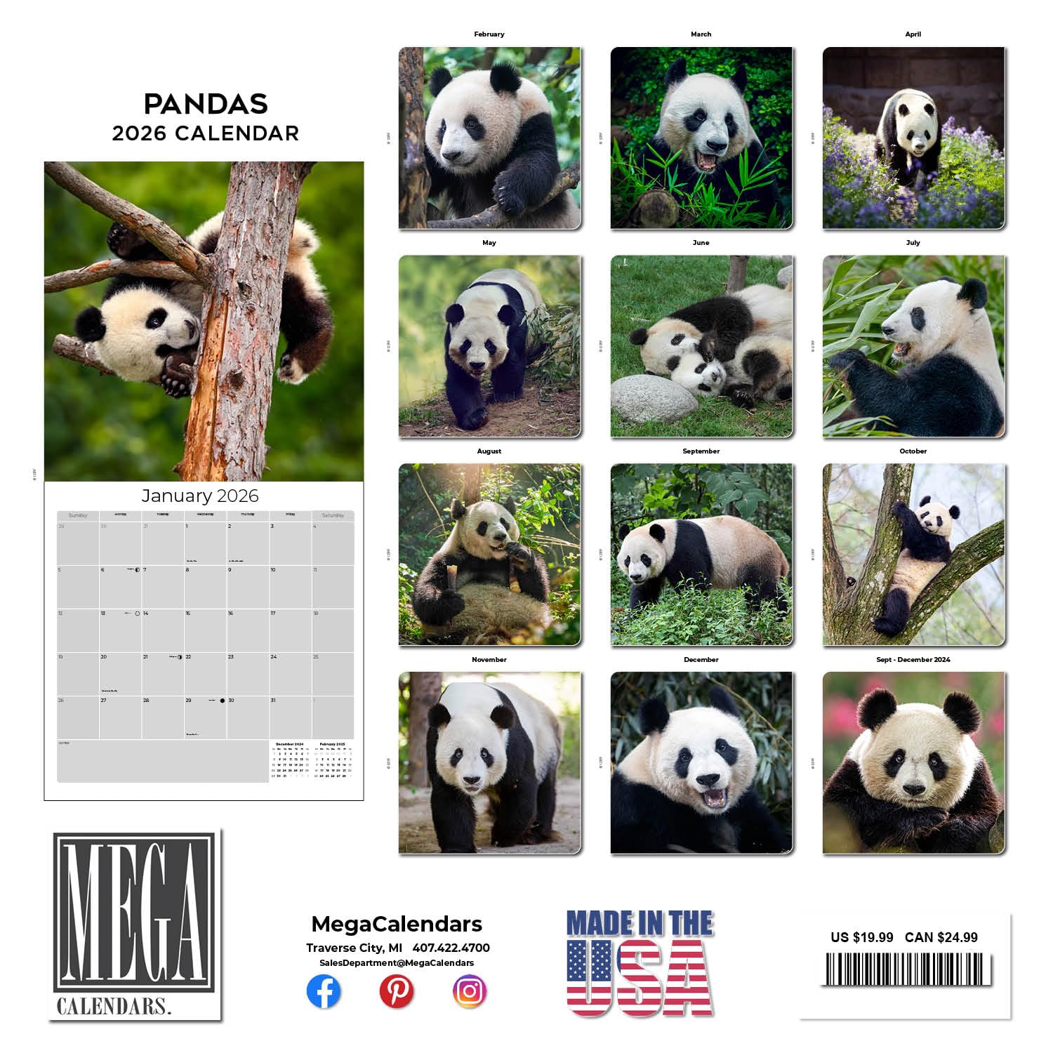 2026年 パンダ壁掛けカレンダー パンダ カレンダー 2026 – WWFジャパン PANDA SHOP