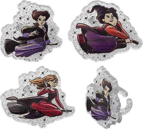 Miniatura 2 de DecoPac Disney Hocus Pocus Forever Bewitching Anillos, decoraciones de cupcakes con las hermanas Sanderson en vuelo, 3 diseños, adornos para tartas