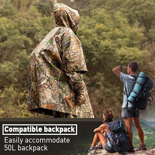 Miniatura 3 de Poncho militar, poncho impermeable del ejército del camuflaje, poncho militar de la lluvia del Rip Stop del uso multi