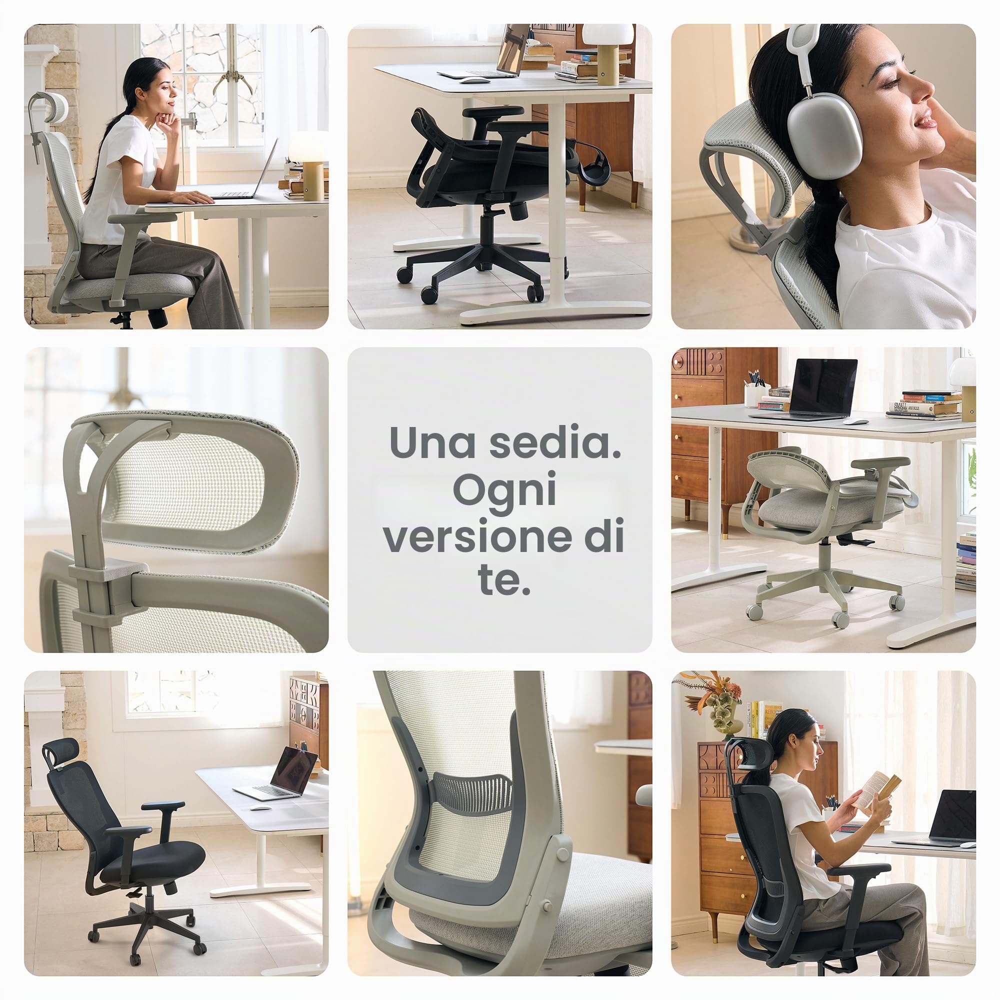 Tervo Modello Y, Sedia da ufficio pieghevole per piccoli spazi, sedia da gioco per adulti e bambini, sedia ergonomica in rete, sedia da scrivania pieghevole per casa e lavoro (modello Y, senza
