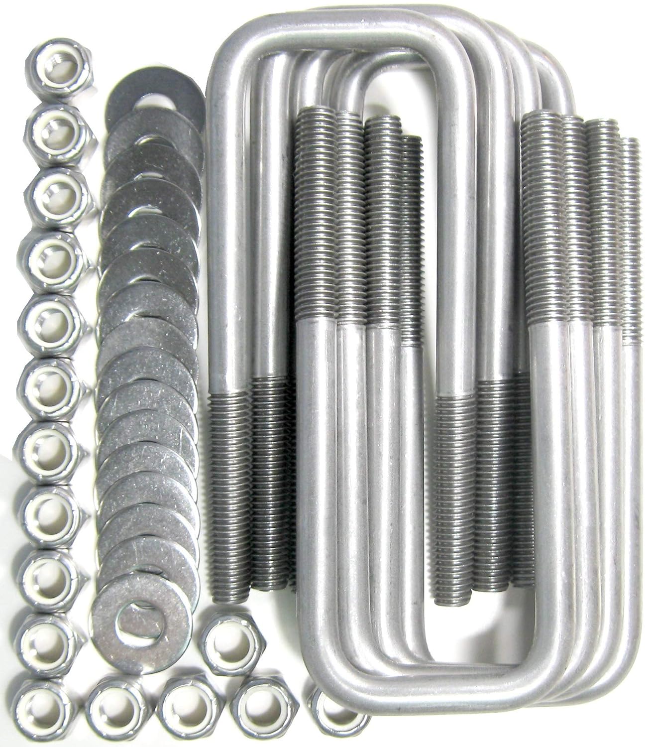 (8) Stainless Steel Square UBolts Boat Trailer 1/2" D x 2 1/16" W x 6