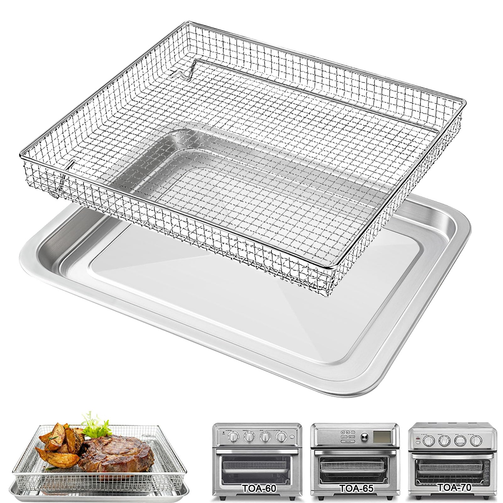 Amazon.com: Air Fryer Basket Tray Replacement for Cuisinart TOA-60