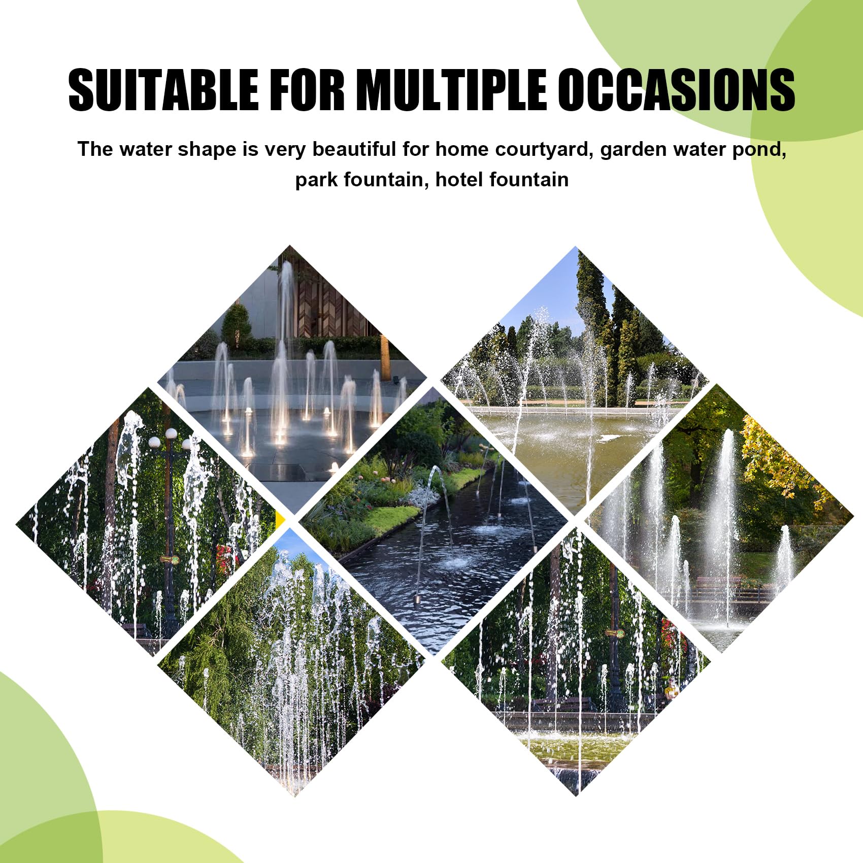 10 Pezzi 1/2 Pollici DN15 Getto Dritto Regolabile Ugelli di Spruzzo d'Acqua Ugelli per Piscina Decorazione del Paesaggio del Giardino Attrezzature