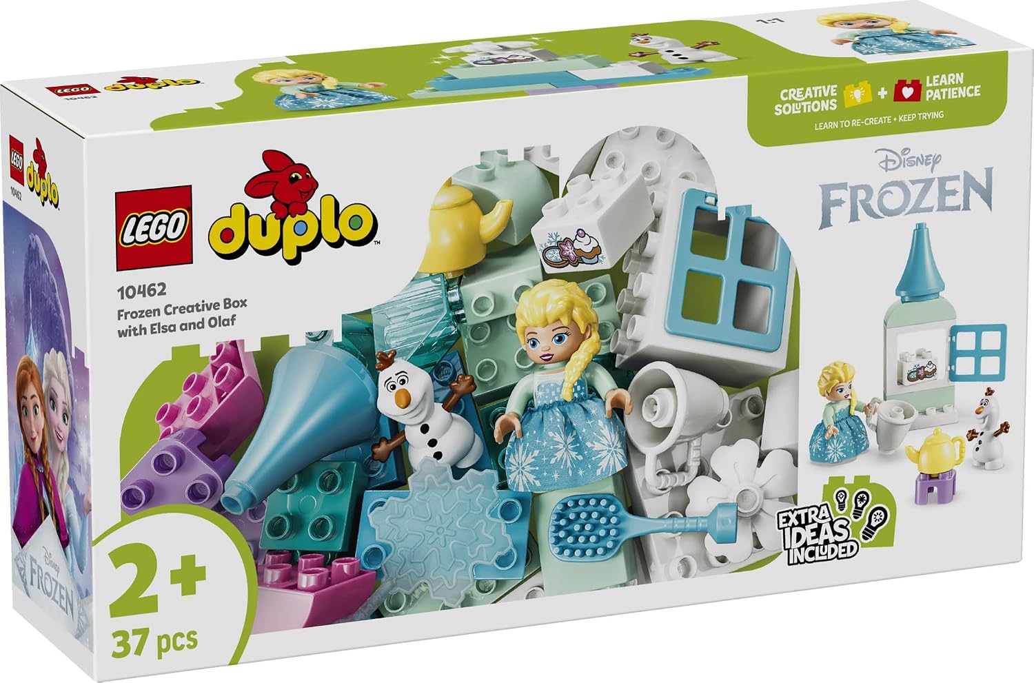 LEGO DUPLO Disney Scatola Creativa di Frozen con Elsa e Olaf - Giochi Didattici per la Motricit+á Fine dei Piccoli - Set Montessori con 2 Personaggi - Regalo per Bambini e Bambine dai 2 Anni - 10462 - Lego - Immagine 8