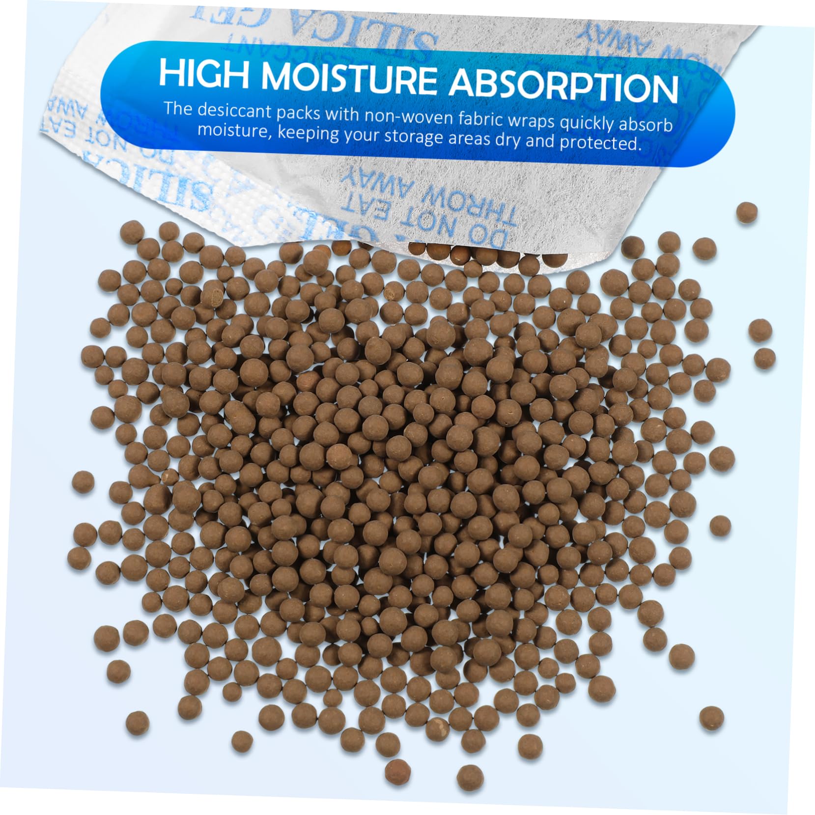 NOLITOY Gel de Sílice Absorción de Humedad 30 Sobres Desecantes 50g cada Uno, Tejido No Tejido, para Alimentos y Electrónica en Almacenamiento y Embalaje | Absorbentes de Humedad para Electrónica y Ropa, Uso Versátil en Armarios y Cajones, Protección Cons