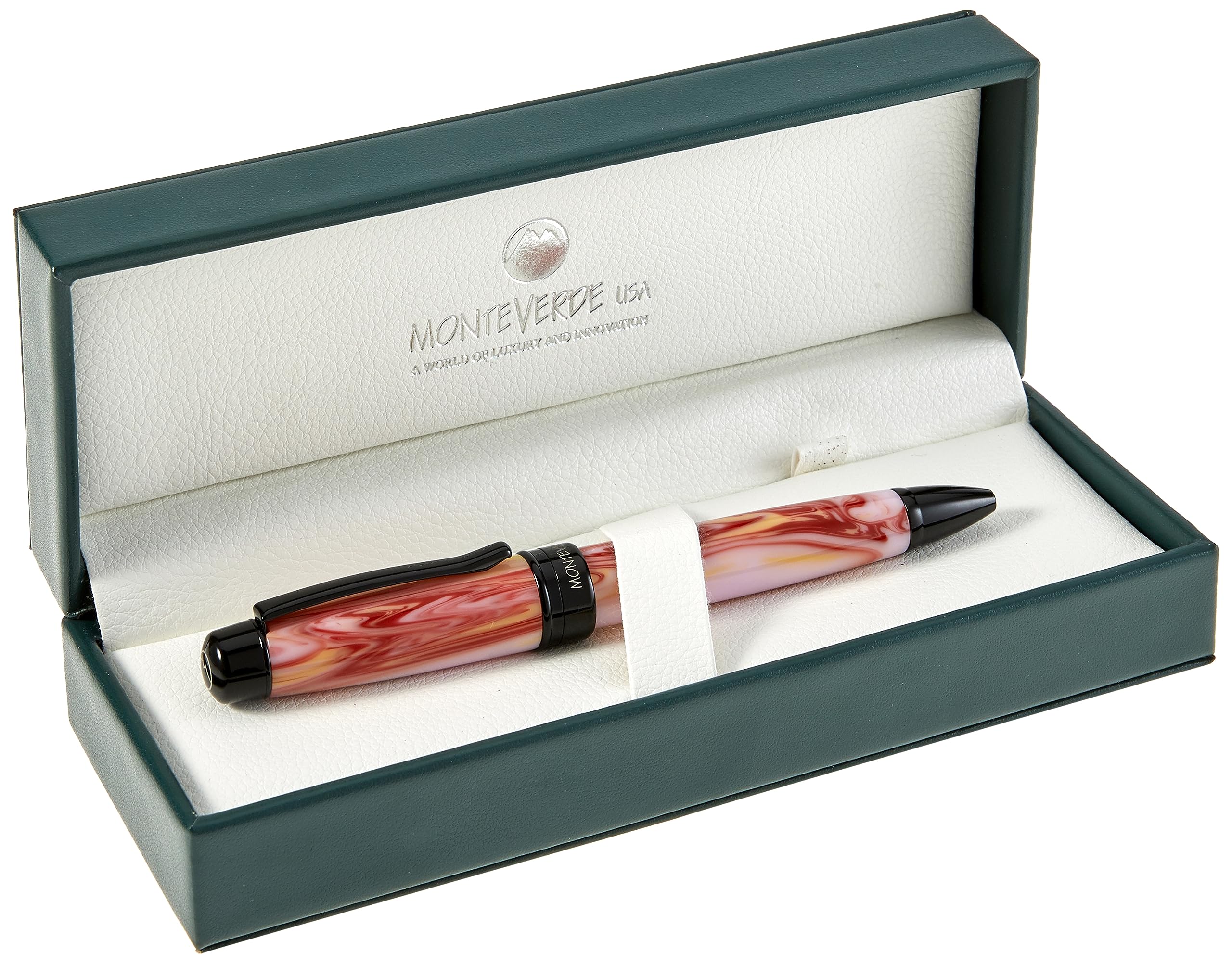 Amazon | Monteverde USA プリマレッドスワールボールペン - 手作り