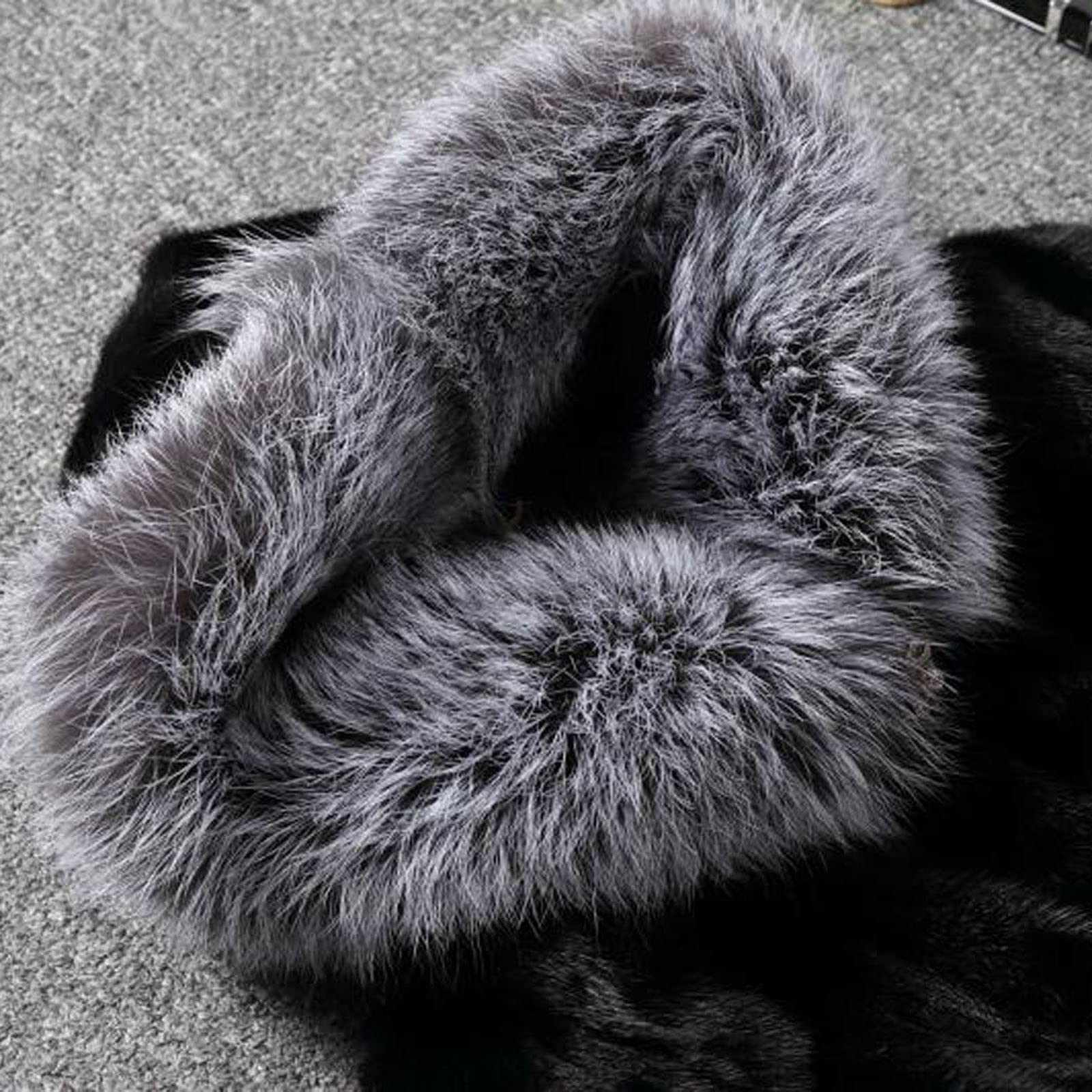 Giacca di pelliccia da donna invernale con cappuccio, cappotto di pelliccia a maniche lunghe, elegante e caldo, cappotto di pelliccia da donna, in finta pelle, giacca invernale in pelliccia sintetica