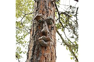 Tree Faces Decor Outdoor, Funny Old Man Tree Face Outdoor Statues