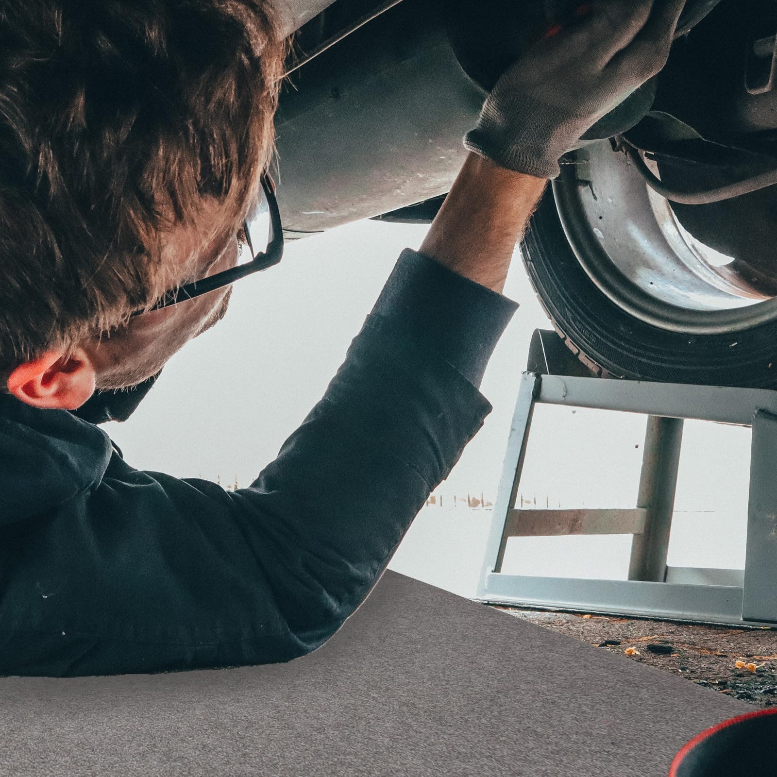 Filzmatte Ölauffangmatte Garage rutschfeste Auto Reparaturmatte Groß Rollbar Langlebig für Werkstatt und Keller