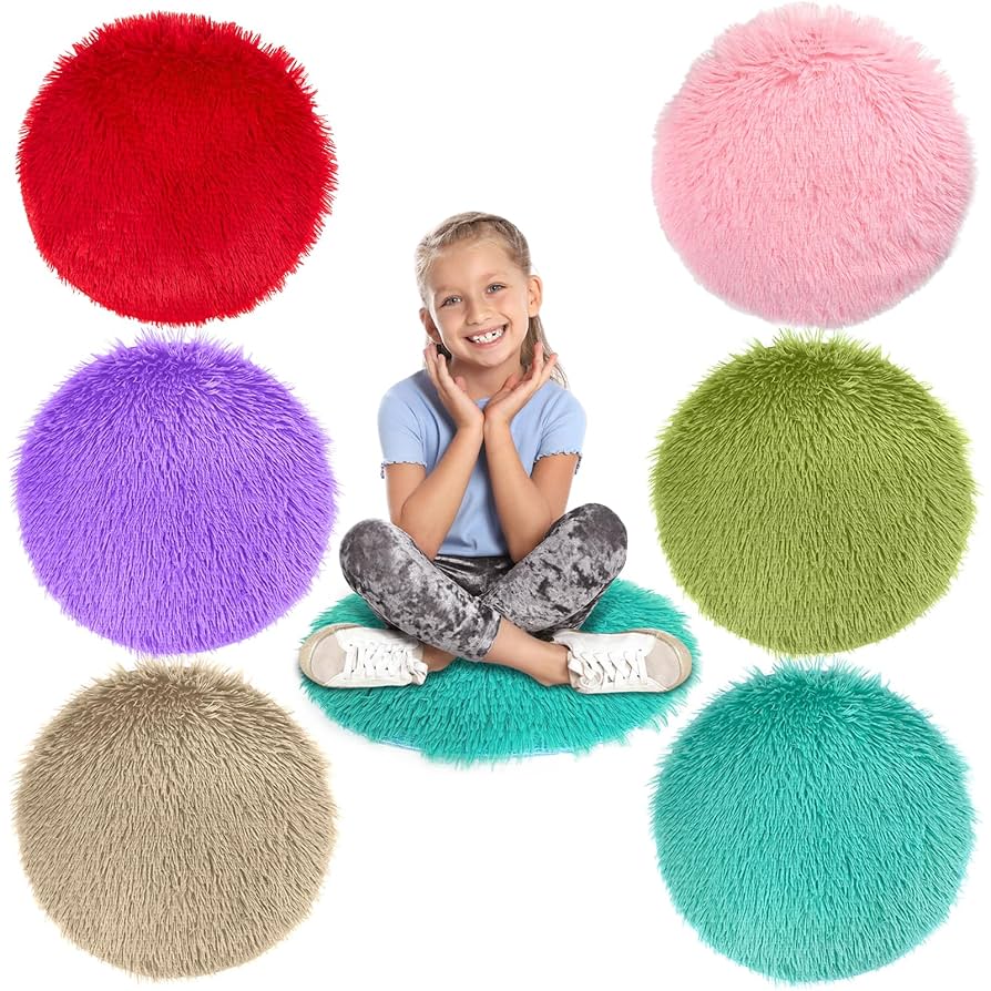 Aazon.co: Nuogo 20 Pcs Kids Crazy Carpet Circle Seats 18 Inch Rainbow
