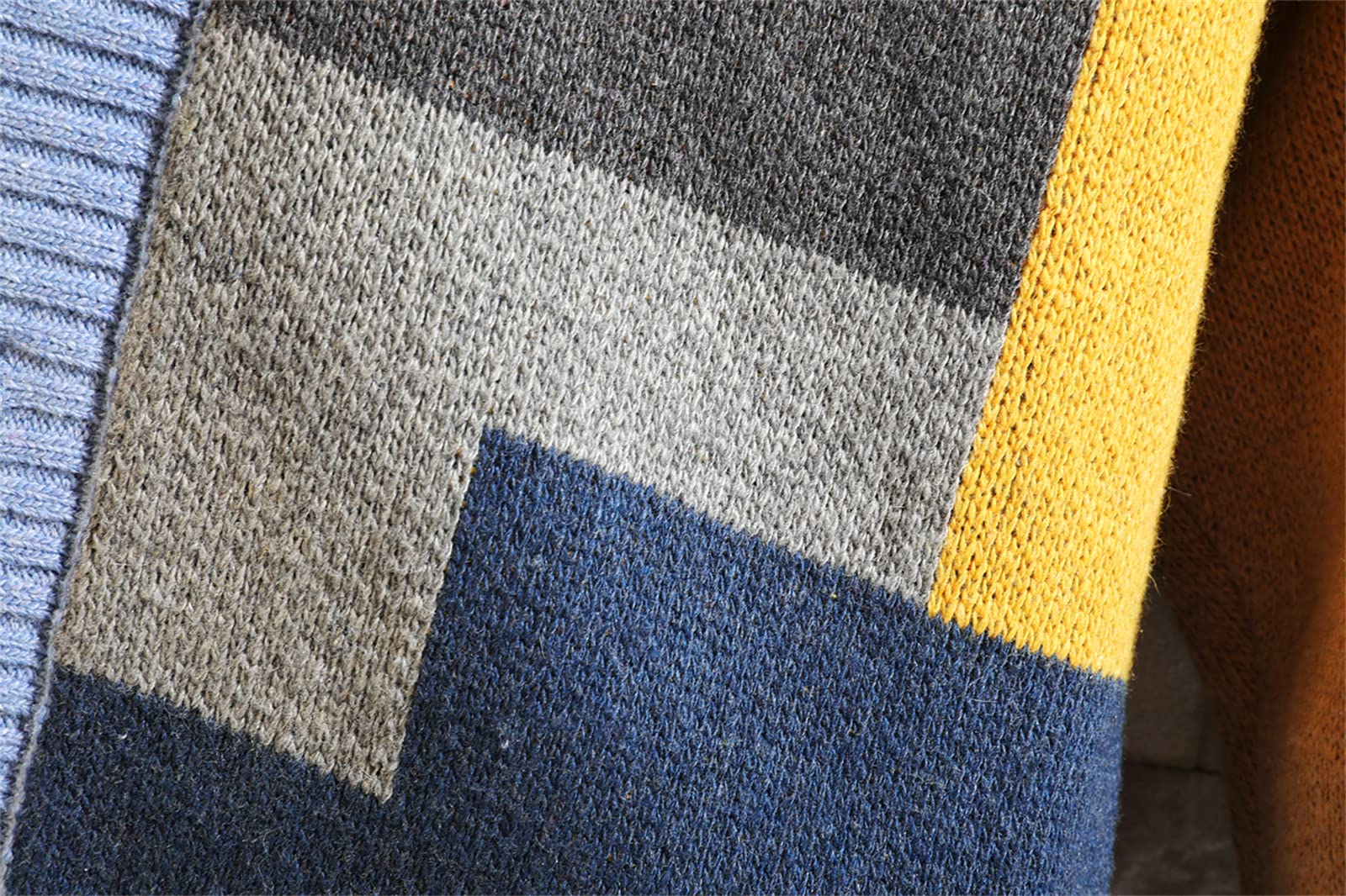 GURUNVANI Cardigan Sweater pour Hommes Pulls à Manches Longues en Tricot avec Boutons