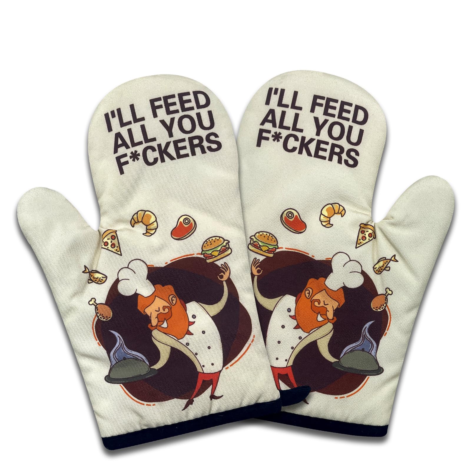Gants de cuisine amusants cadeau anniversaire original pour papa passionné