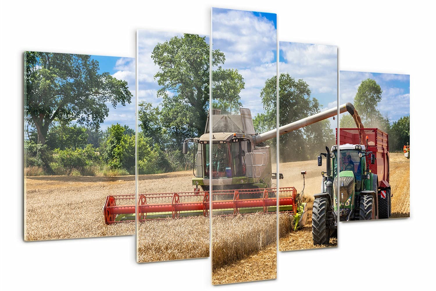 Tableau Déco Sur Verre Trempé Tracteur - 50x100 Cm - Marque Tulup - Neuf