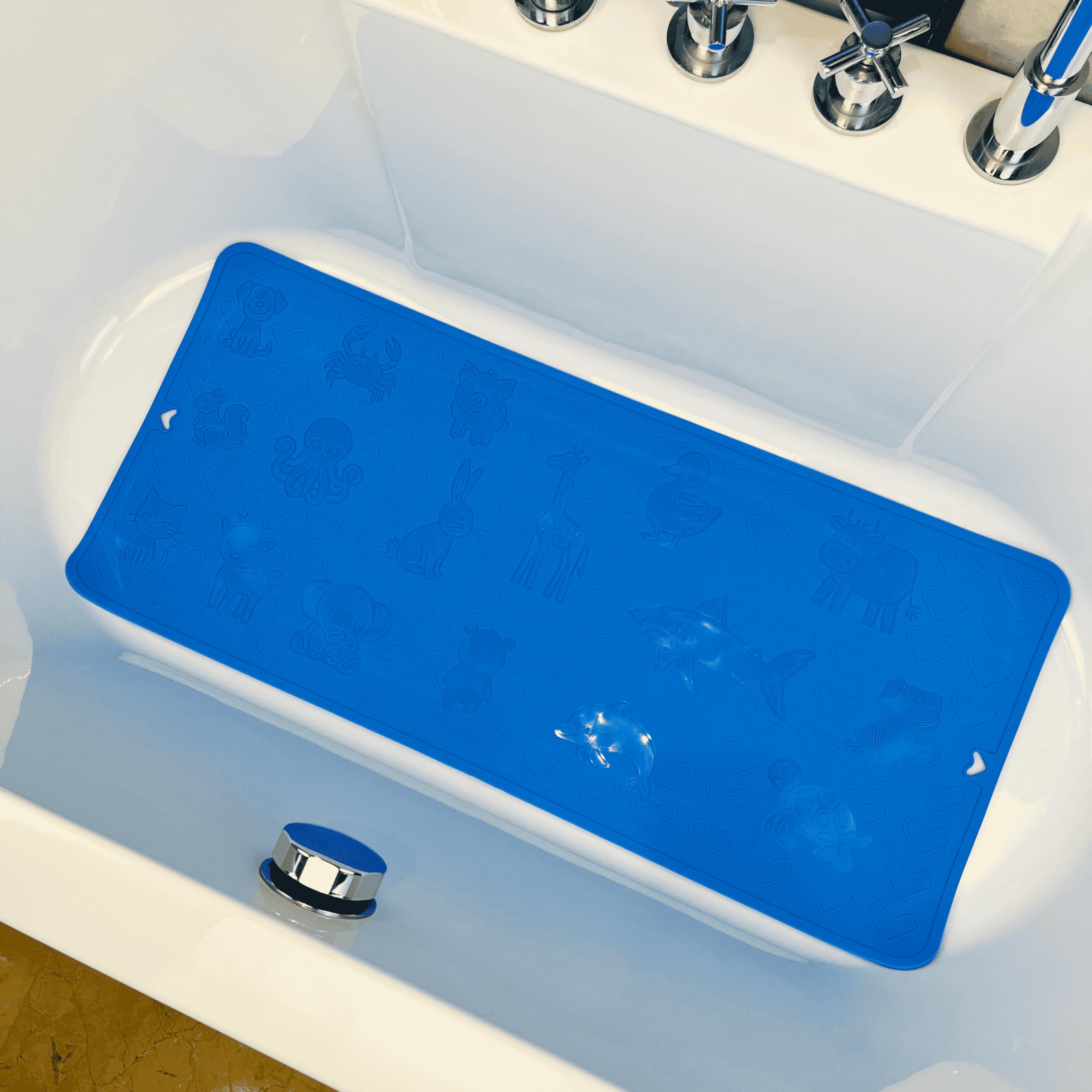Amazon.com: ShineCozy Silicone Non Slip Kids Bath Tub Mat - Anti-Slip ...