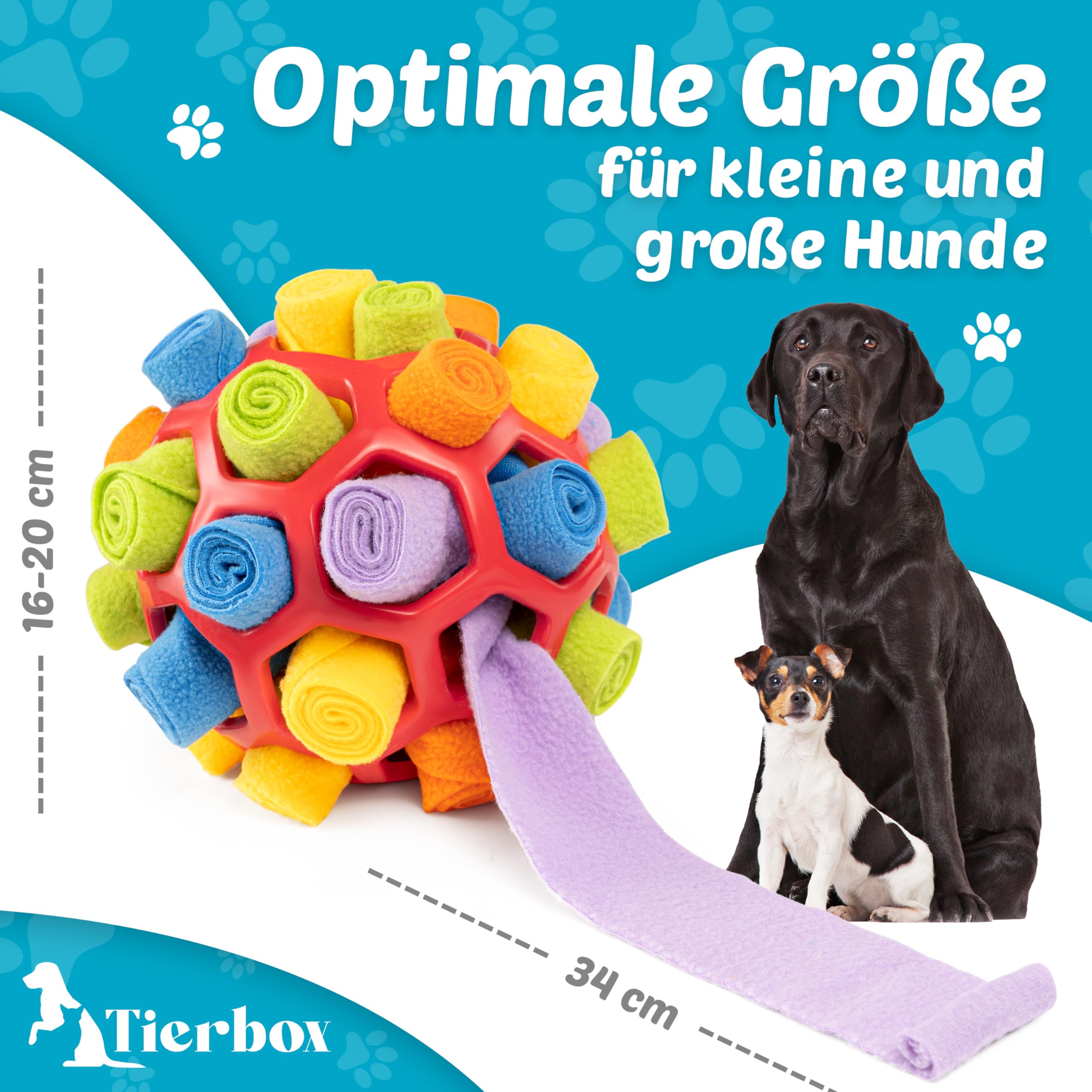 Schnüffelball für Hunde Intelligenzspielzeug [für alle Hunde] Schnüffelspiele Hund | Rosen Rot