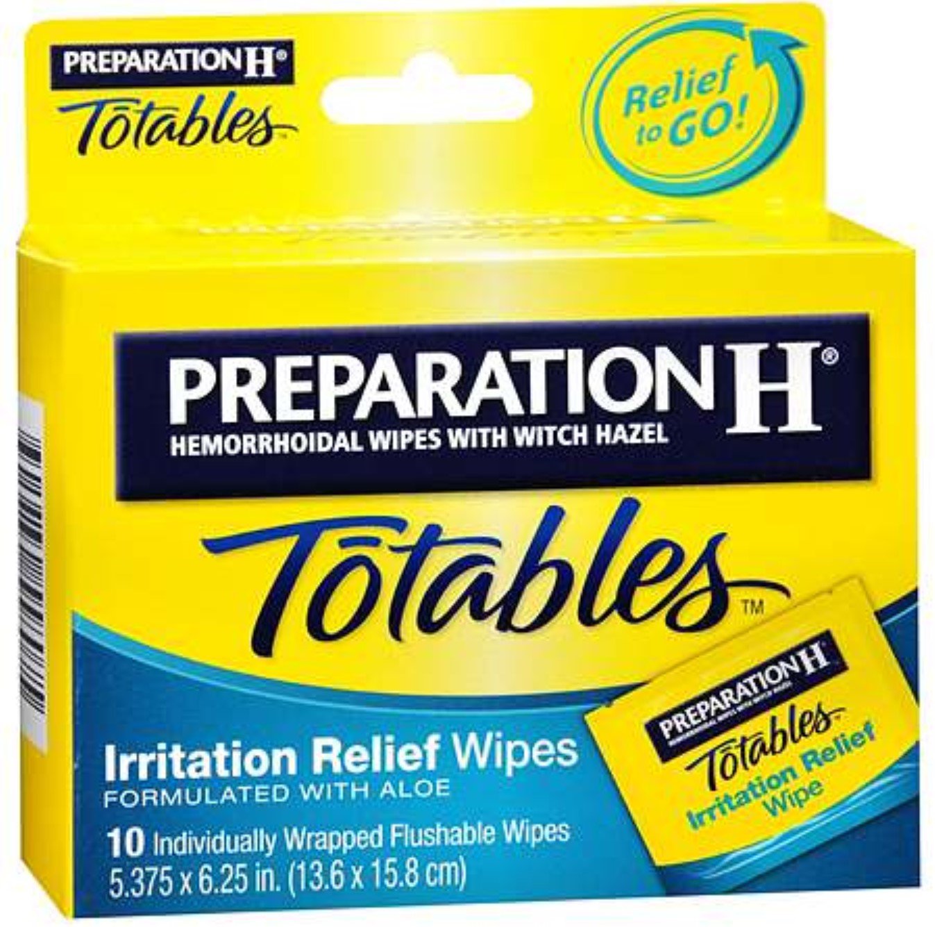 Totables Irritation Relief Wipes - 10 Ct