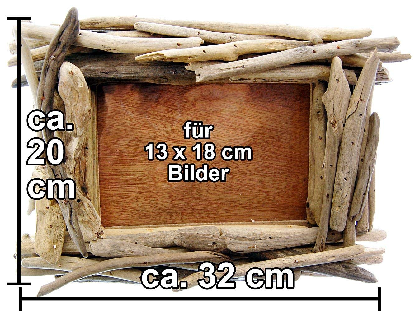Cadre En Bois Flotté Avec Personnages – Fait Main, Rustique, 26x52cm, à Poser/suspendre