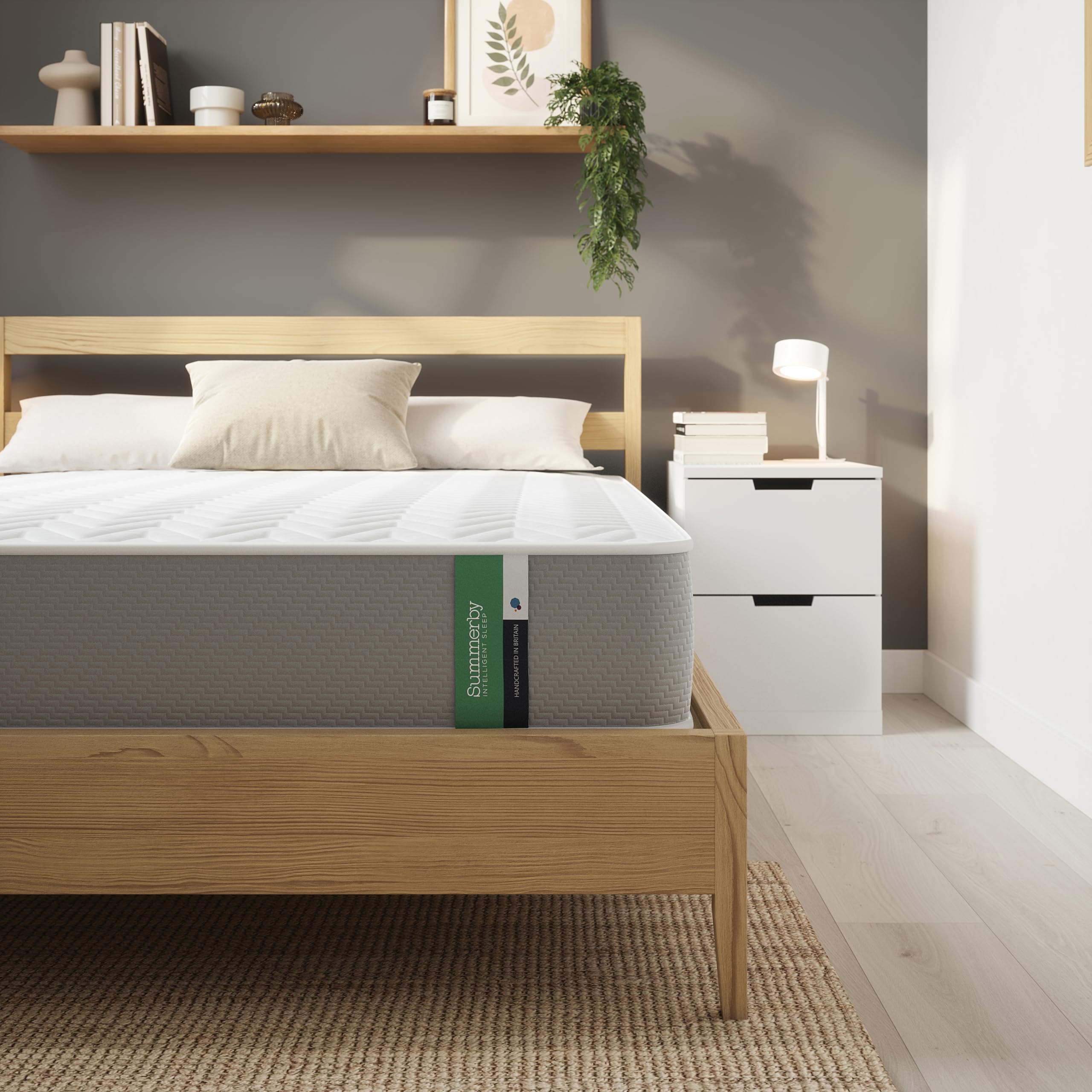 Summerby Sleep Double Mattress (135cm x 190cm), Comfort Foam & Coil Spring Hybrid Mattress, Comfy & Affordable Orthopaedic For Double Bed, Durable Coil & Comfort Foam
