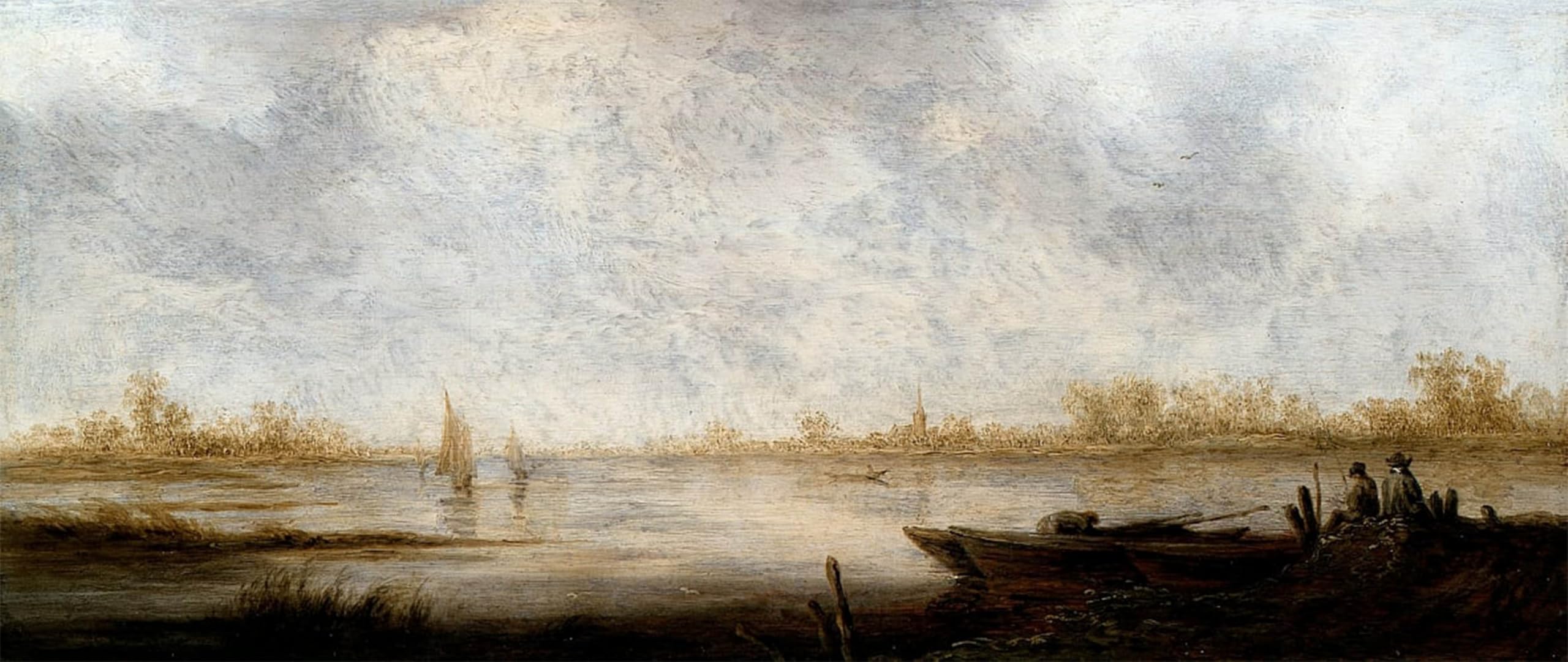 ARTXLXXBN Famous Prints Artwork Pictures Poster Painting Art River Landscape by Aelbert Cuyp Artwork Landscape Pictures for Home Decor 60x90cm