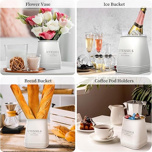 Miniatura 6 de Soporte para utensilios de cerámica  Soporte grande de cerámica para utensilios de cocina para encimera, organizador de herramientas de cocina