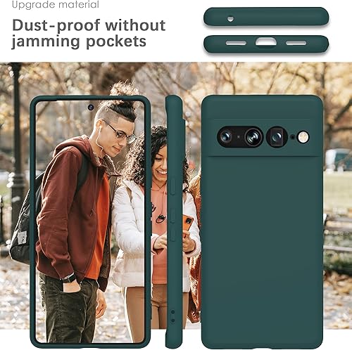 Miniatura 7 de YATWIN Funda de silicona para Google Pixel 7 Pro 5G, suave al tacto, a prueba de golpes, a prueba de polvo, antideslizante, cubierta de teléfono de