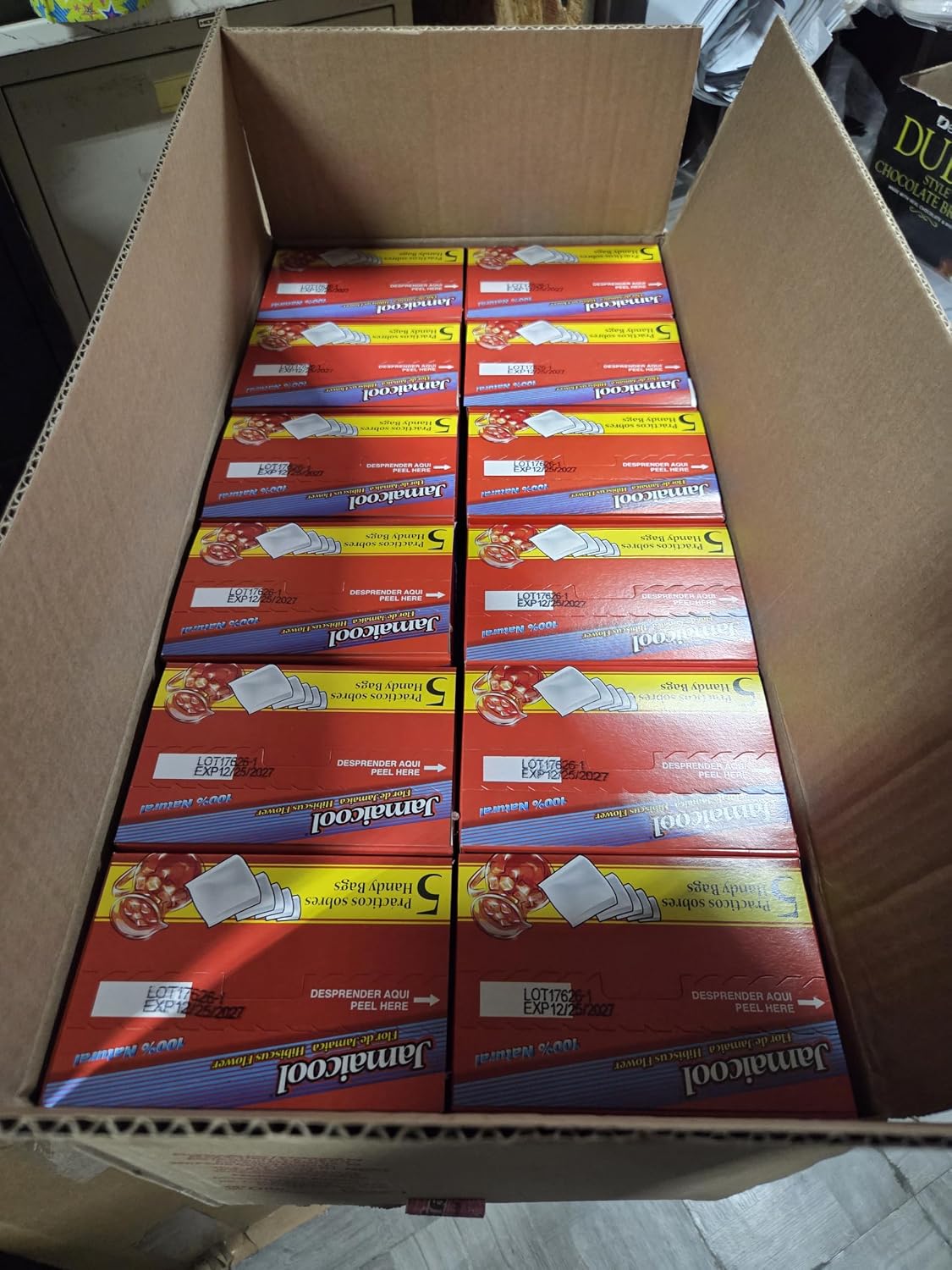 Jamaicool Master box includes 24 individual boxes with 5-1 gallon tea bags, makes 120 gallons great for restaurants and events image 5