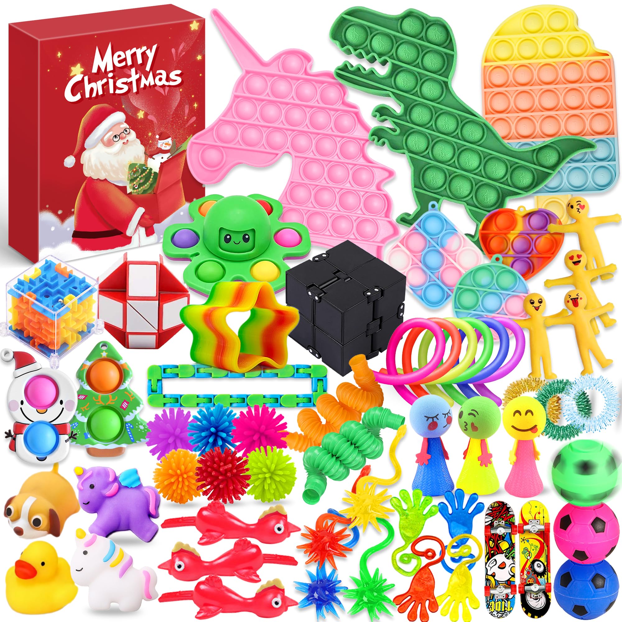 Calendario Dell'Avvento 2024 Con 30 Giocattoli Fidget Anti-stress Per Bambini: Sorpresa Natalizia Conto Alla Rovescia Con Pop It, Palline E Figure Varie - 2