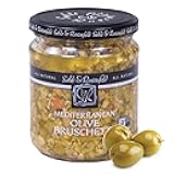 Sable & Rosenfeld Mediterranean Olive Bruschetta in a Jar 16 oz (Pack of 1), Classic Olive Spread with Sweet Peppers and Capers, Non-GMO, Gluten-Free