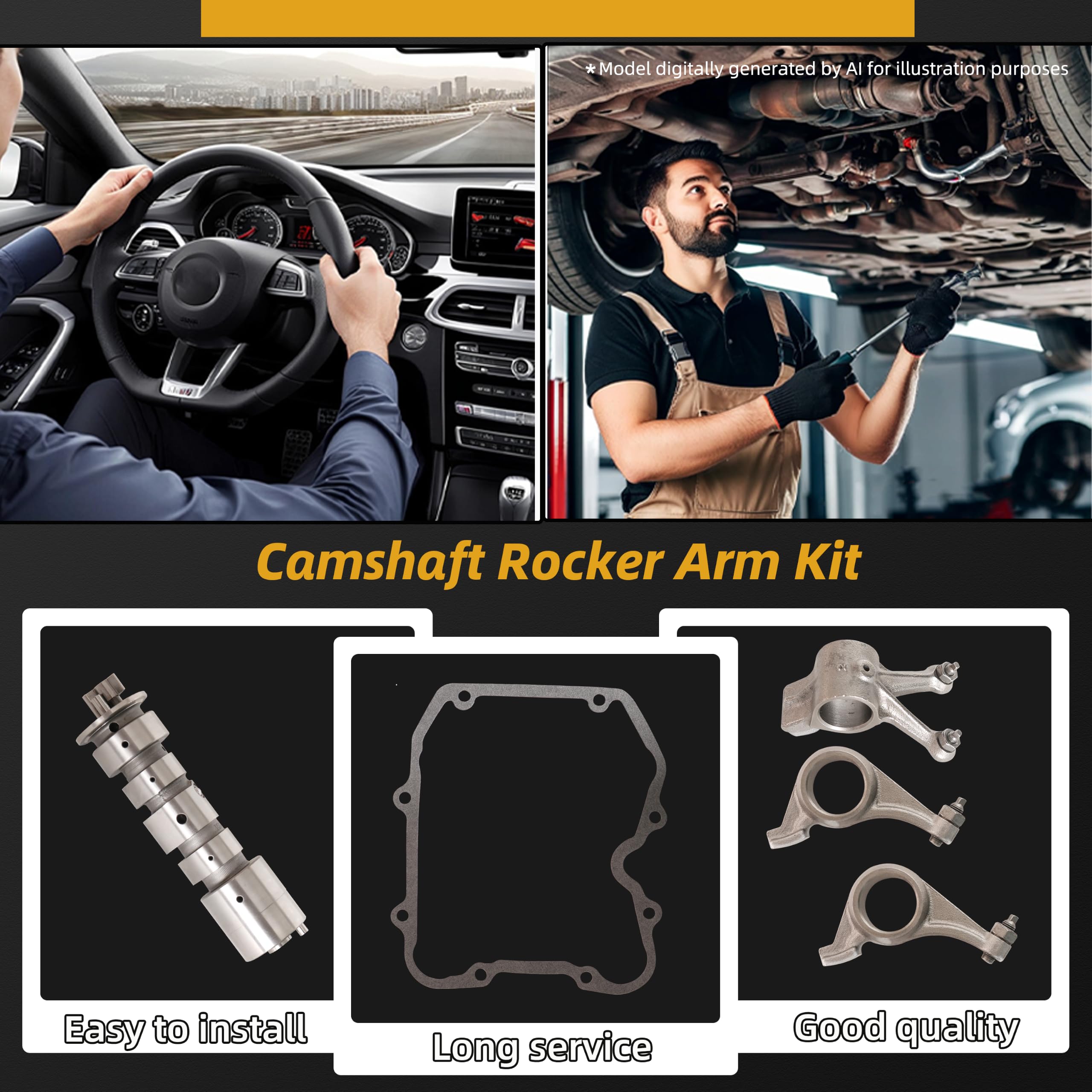 Kit de culbuteur d'arbre à cames pour Polaris Sportsman 400 450 500 pour Magnum 425 pour Big-Boss 500 pour Scrambler 400 450 pour ATP 500 pour Xpedition 425 1995-2014 Remplace OEM #3086212 3084910