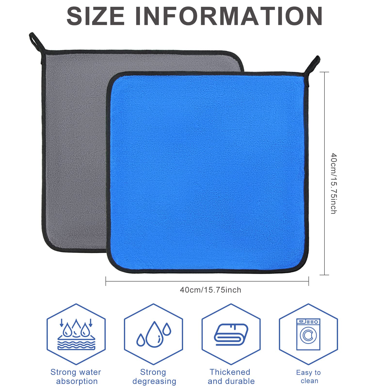 Nuenen 20 Count Microfiber Cleaning Towels for Cars 800 GSM Thick Plush Microfiber Cleaning Cloth Dusting Cloth Auto — view 4